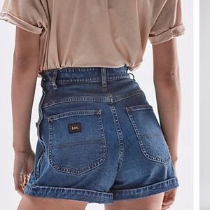 Vintage inspired Lee utility workwear side zip denim shorts